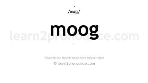 moog meaning tagalog|MOOG Meaning in English .